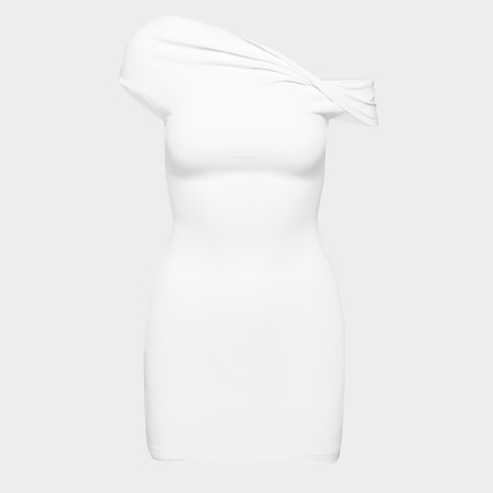 Aritzia White Original Contour Ravish Double Lined Off The Shoulder Dress Medium - Picture 5 of 13